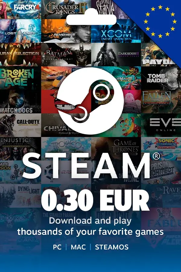 Steam Wallet Gift Card 0.30 EUR (Europe)