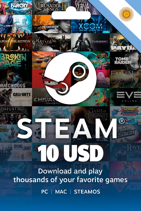 10 USD Steam Argentina Wallet Code