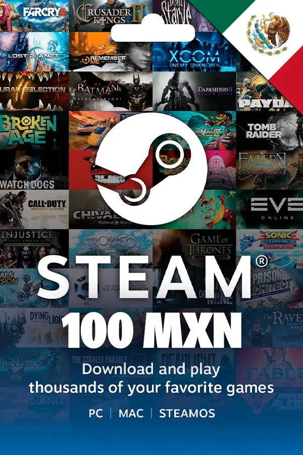 Steam Wallet Gift Card 100 MXN (Mexico)