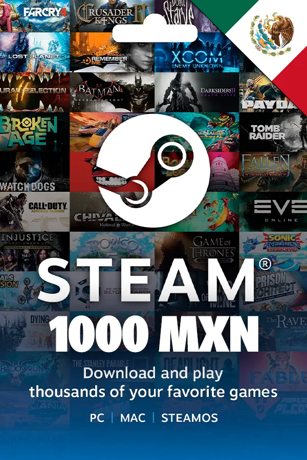 1000 MXN Steam Mexico Wallet Code
