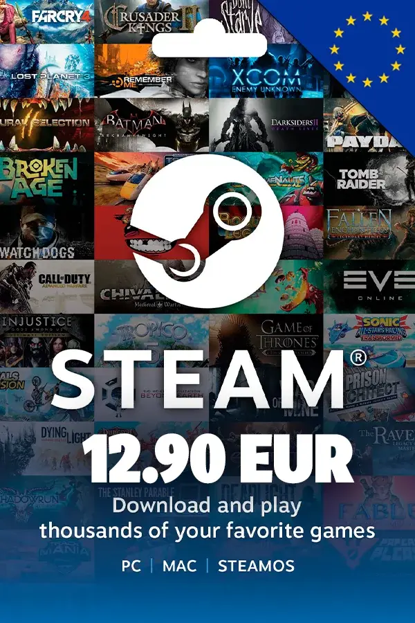 Steam Wallet Gift Card 12.90 EUR (Europe)