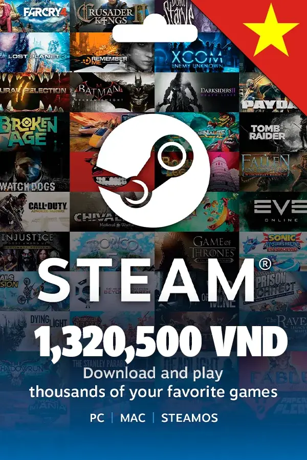 Steam Wallet Gift Card 1,320,500 VND (Vietnam)