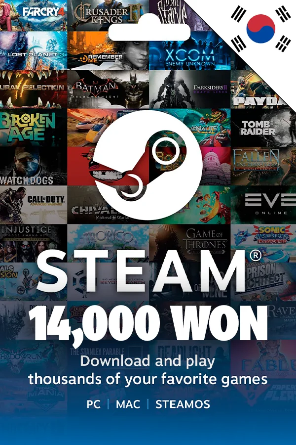 Подарункова карта Steam Wallet 14,000 WON (Південна Корея)