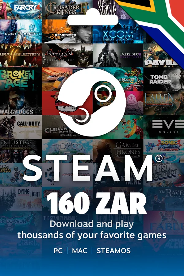 160 ZAR Steam South Africa Wallet Code