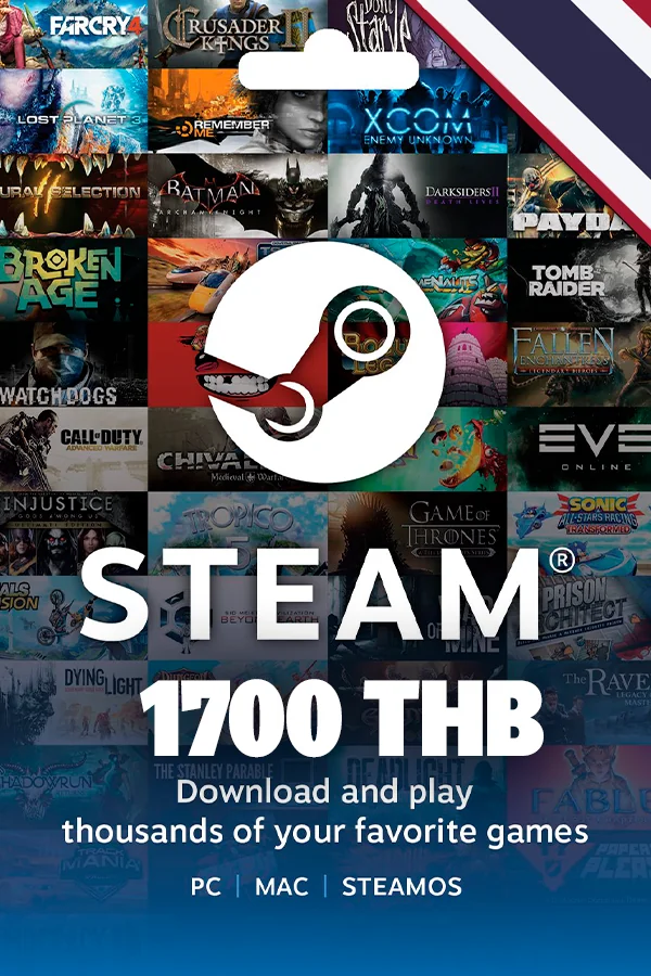 Steam Wallet Gift Card 1700 THB (Thailand)