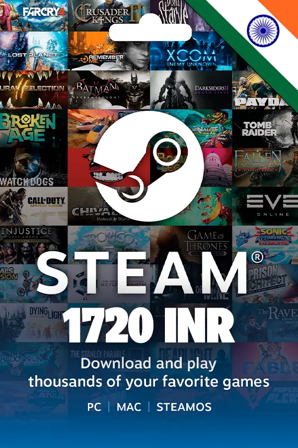 Steam Wallet Gift Card 1720 INR (India)