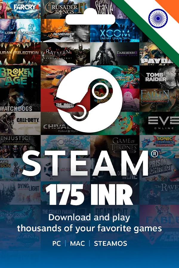 Steam Wallet Gift Card 175 INR (India)