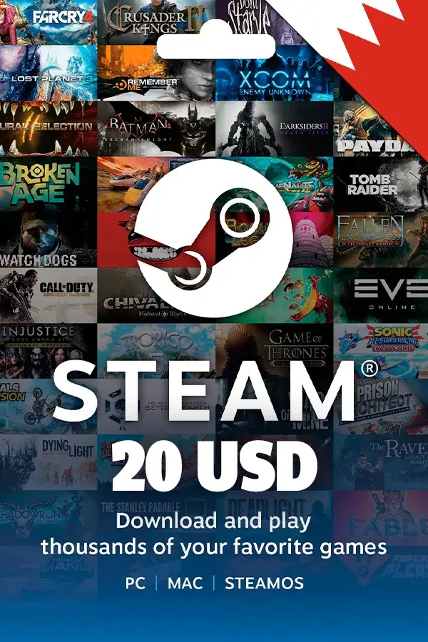 20 USD Steam Bahrain Wallet Code