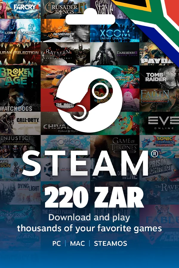 220 ZAR Steam South Africa Wallet Code