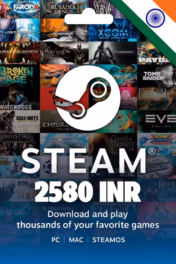 2580 INR Steam India Wallet Code