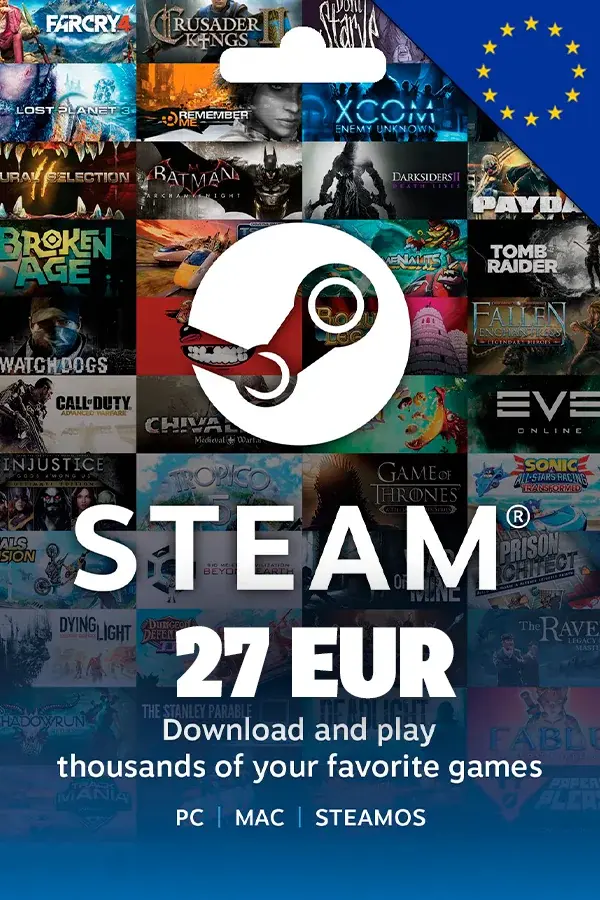 Steam Wallet Gift Card 27 EUR (Europe)