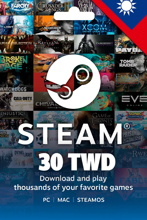 30 TWD Steam Taiwan Wallet Code