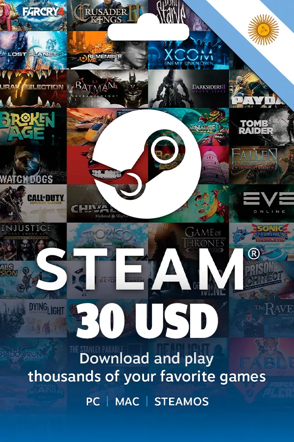 30 USD Steam Argentina Wallet Code