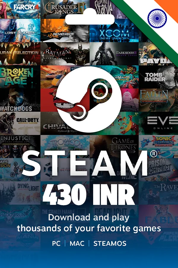 Steam Wallet Gift Card 430 INR (India)
