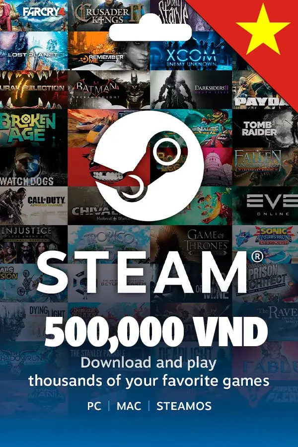 Steam Wallet Gift Card 500,000 VND (Vietnam)