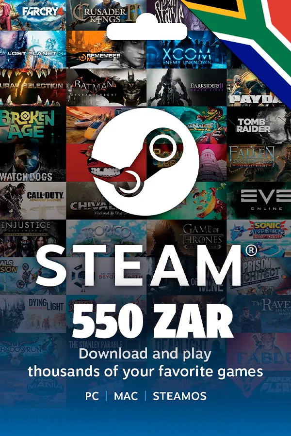 Steam Wallet Gift Card 550 ZAR (South Africa)