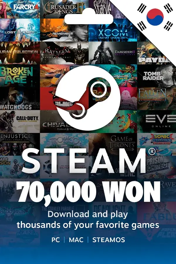 70,000 WON Steam South Korea Wallet Code