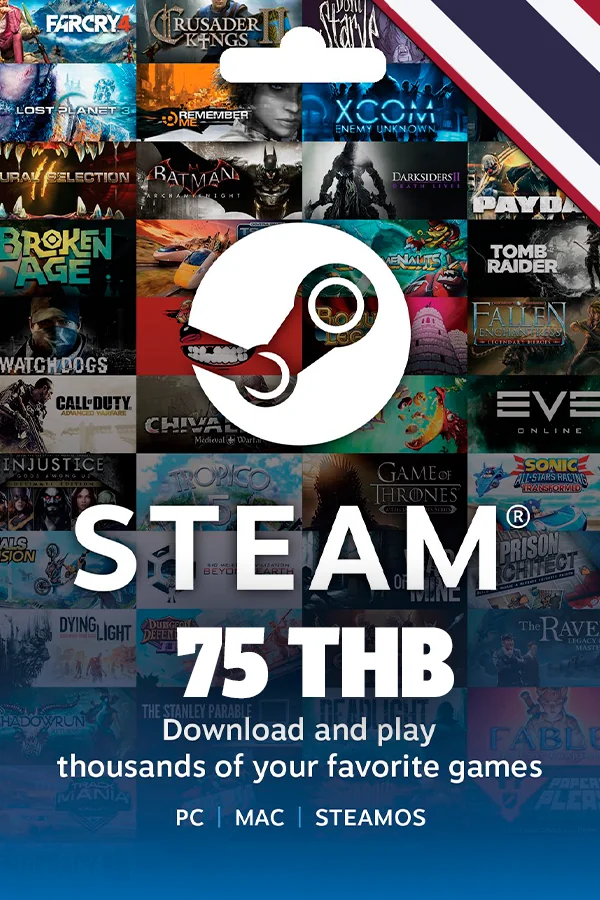 Steam Wallet Gift Card 75 THB (Thailand)