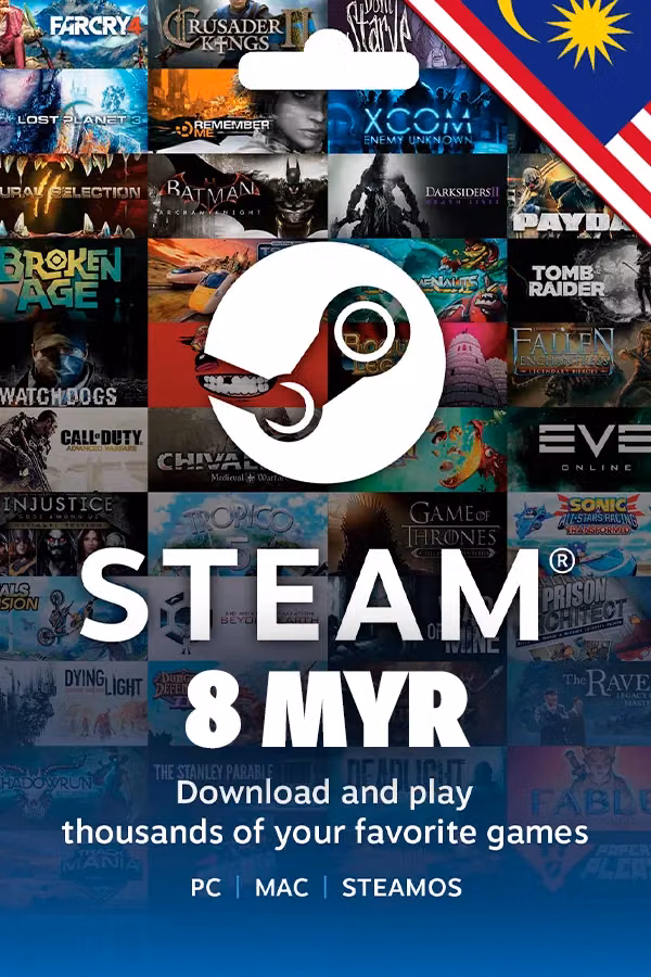 8 MYR Steam Malaysia Wallet Code