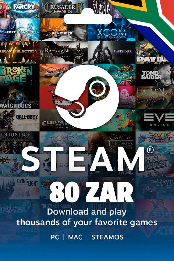 80 ZAR Steam South Africa Wallet Code