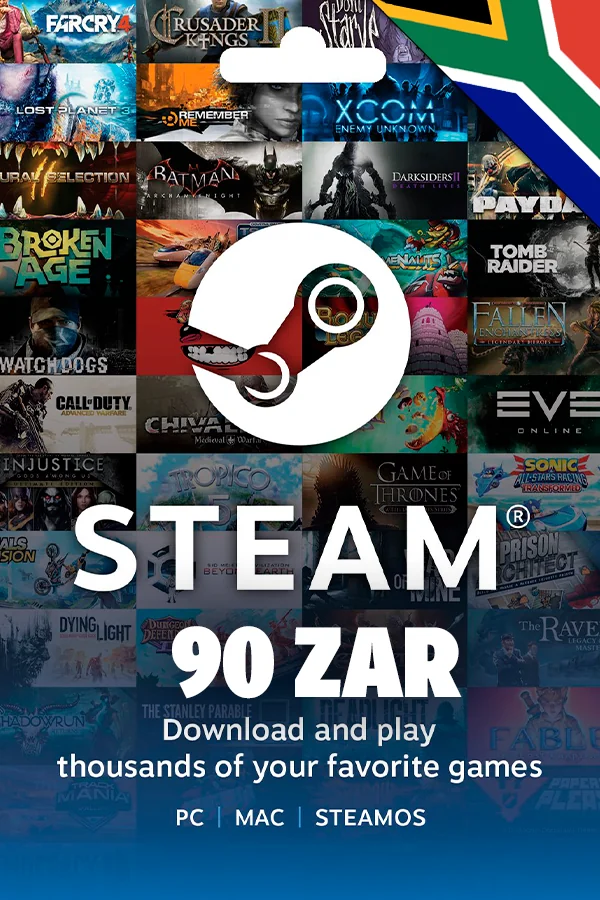 90 ZAR Steam South Africa Wallet Code