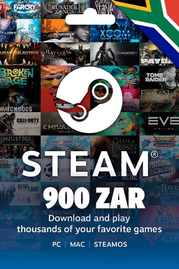 900 ZAR Steam South Africa Wallet Code
