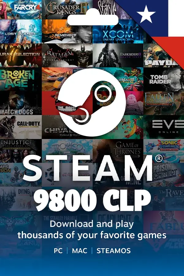 Steam Wallet Gift Card 9800 CLP (Chile)