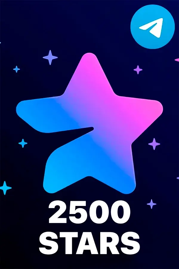 2500 Telegram Stars — Top Up via @username