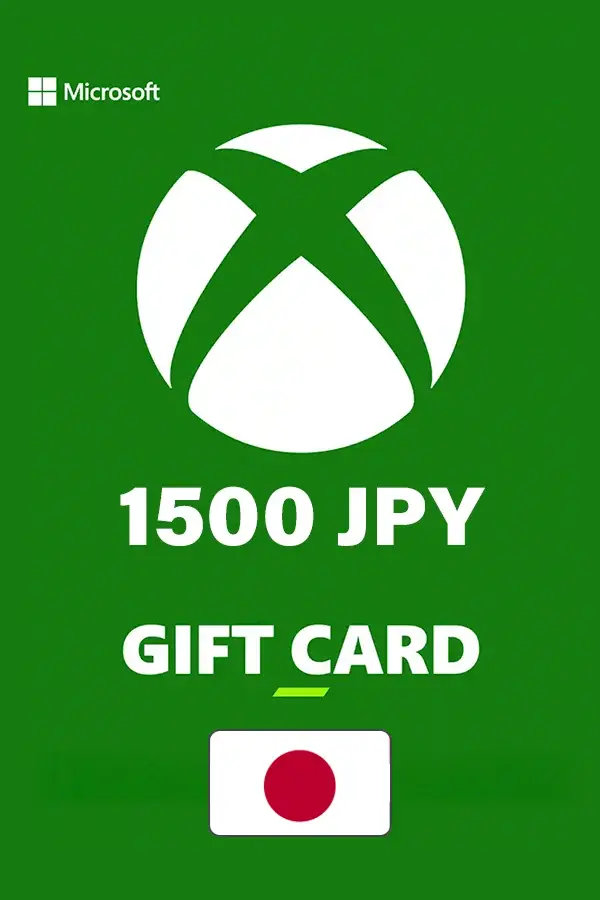 Подарункова карта Xbox 1500 JPY (Японія)